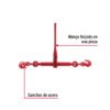 44908 - Tensor cadena con matraca, 5/16"- 3/8",FIERO