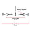 44909 - Tensor cadena con matraca, 3/8"- 1/2",FIERO