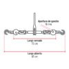 44913 - Tensor cadena con matraca, 1/2"- 5/8",FIERO
