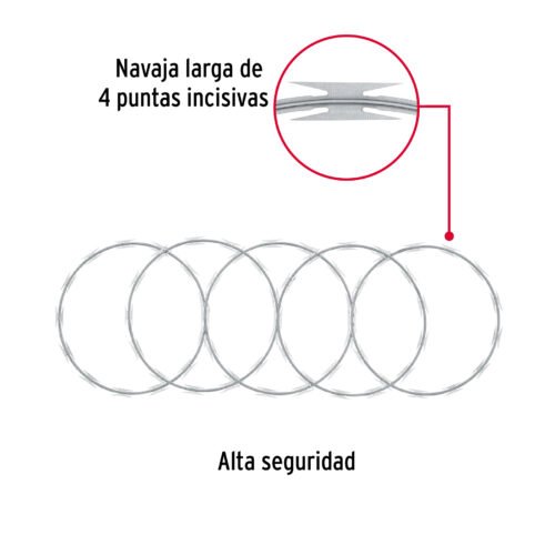 44920 - Rollo concertina alta seguridad, 45cm diámetro x 8m, FIERO