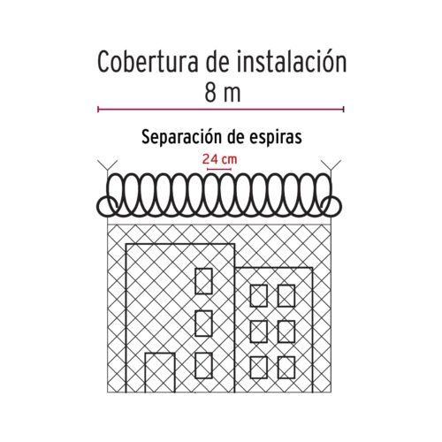 44921 - Rollo concertina máxima seguridad, 45cm diámetro x 8m, FIERO