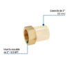 44929 - Adaptador CPVC, 2", hembra inserto metálico-latón, FOSET