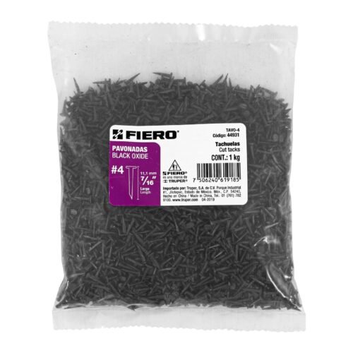 44931 - Bolsa con 1 kg de tachuelas pavonadas No. 4, FIERO