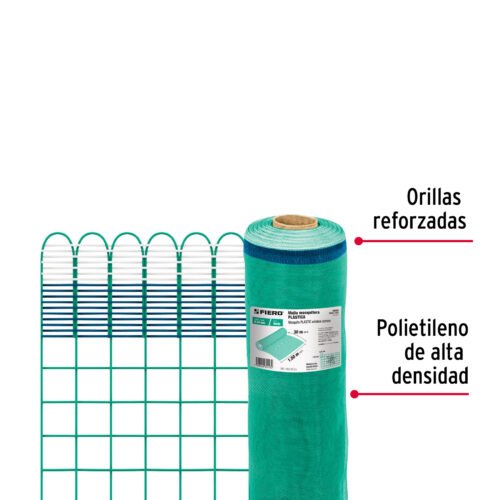 44955 - Rollo de 30 m x 1.5 m de malla mosquitera plástica verde