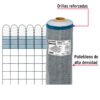 44957 - Rollo de 30 m x 0.6 m de malla mosquitera plástica gris