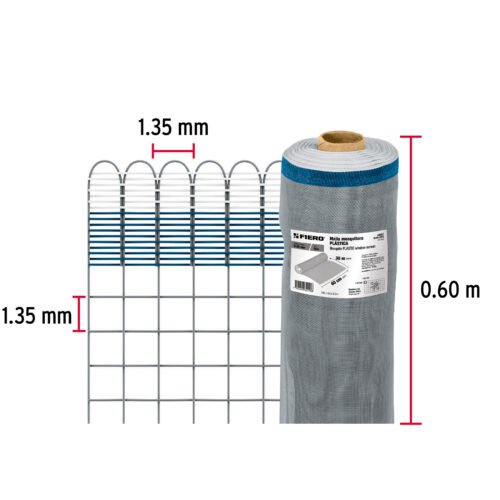 44957 - Rollo de 30 m x 0.6 m de malla mosquitera plástica gris