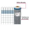 44960 - Rollo de 30 m x 1.05 m de malla mosquitera plástica gris