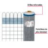 44963 - Rollo de 30 m x 1.7 m de malla mosquitera plástica gris