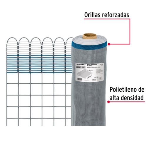 44963 - Rollo de 30 m x 1.7 m de malla mosquitera plástica gris