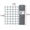 44964 - Rollo de 30 m x 0.75 m malla mosquitera fibra de vidrio gris