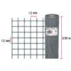 44965 - Rollo de 30 m x 0.9 m malla mosquitera fibra de vidrio gris