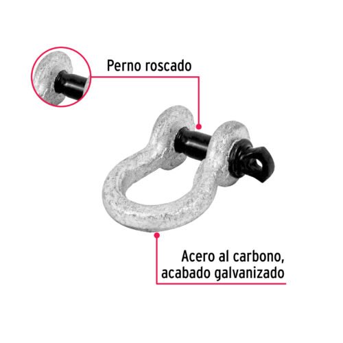 44966 - Grillete de acero forjado 3/16", FIERO