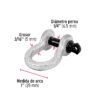 44966 - Grillete de acero forjado 3/16", FIERO