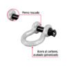 44967 - Grillete de acero forjado 1/4", FIERO