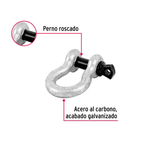 44968 - Grillete de acero forjado 5/16", FIERO