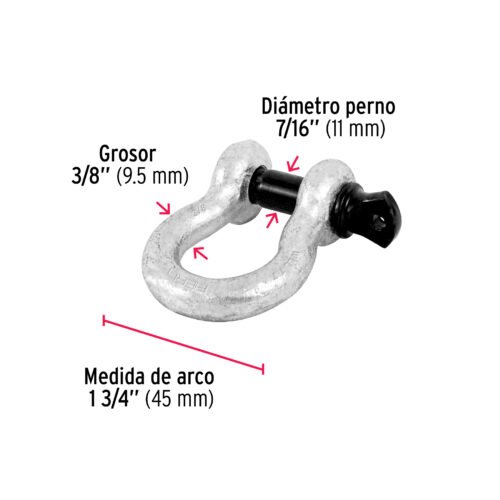 44969 - Grillete de acero forjado 3/8", FIERO