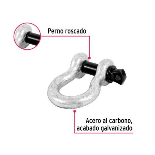 44970 - Grillete de acero forjado 7/16", FIERO