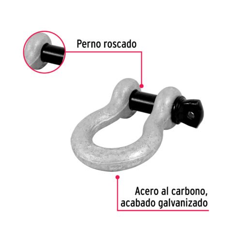 44974 - Grillete de acero forjado 7/8", FIERO