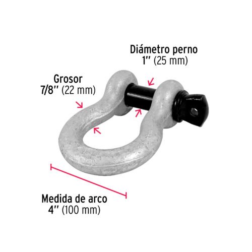 44974 - Grillete de acero forjado 7/8", FIERO