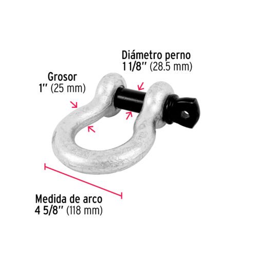 44975 - Grillete de acero forjado 1", FIERO
