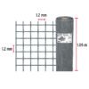 44981 - Rollo de 30 m x 1.05 m malla mosquitera fibra de vidrio gris