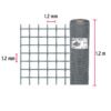 44982 - Rollo de 30 m x 1.2 m malla mosquitera fibra de vidrio gris