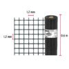 44984 - Rollo de 30 m x 0.6 m malla mosquitera fibra de vidrio negra