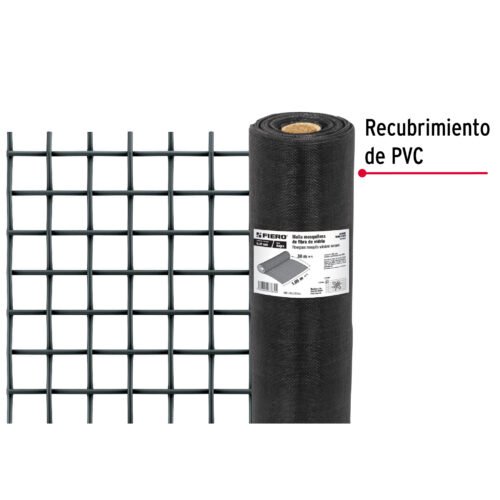 44995 - Rollo de 30 m x 1.05m malla mosquitera fibra de vidrio negra