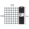 44997 - Rollo de 30 m x 1.5 m malla mosquitera fibra de vidrio negra