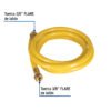 450111 45011 - Manguera para gas, PVC amarilla, 3/8" flare, 2 m, FOSET