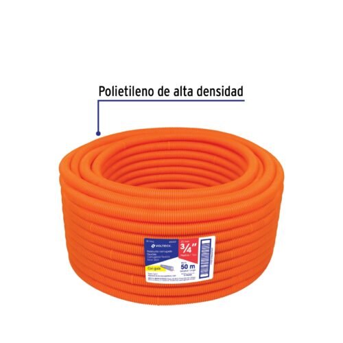 45017 - Metro de poliducto 3/4" corrugado flex. c/guía, rollo 50 m