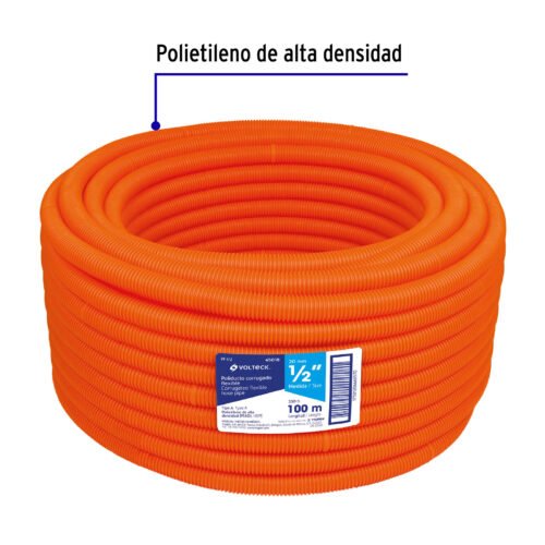 450181 45018 - Metro de poliducto 1/2" corrugado flex. s/guĂa, rollo 100 m