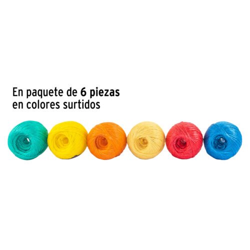 450312 45031 - Rollo de rafia de 410 m colores surtidos calibre 2.2 g/m