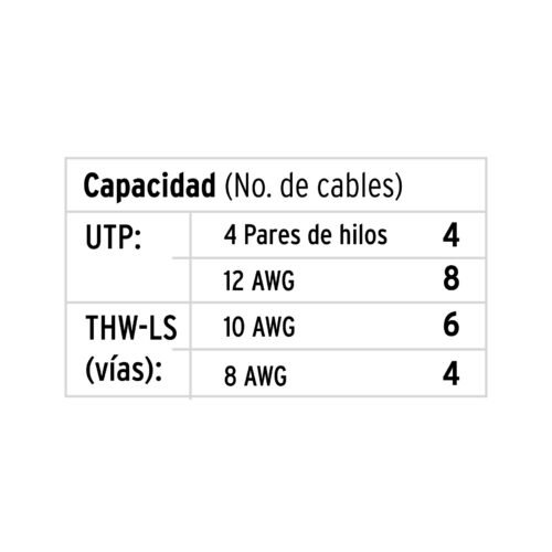 45041 - Canaleta de 1 vía 17 x 20 mm, con adhesivo, VOLTECK
