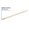 45042 - Tubo de 1/2" CPVC hidráulico RD 13.5, 3m, 0.3kg, FOSET