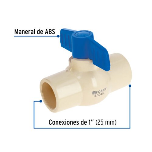 45049 - Válvula de esfera de CPVC de 1", FOSET