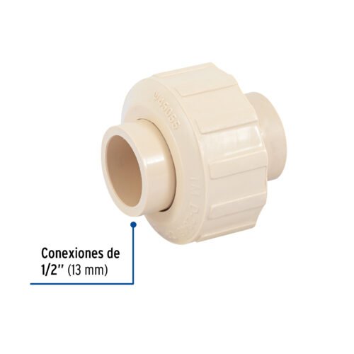 45055 - Tuerca unión lisa de CPVC 1/2", Foset