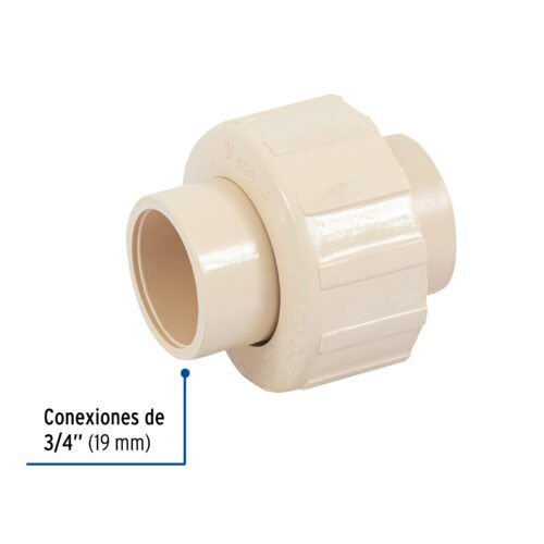 45056 - Tuerca unión lisa de CPVC 3/4", Foset