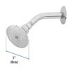450582 45058 - Regadera redonda 3" brazo y chapetón de acero, Foset Aqua