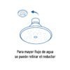 450583 45058 - Regadera redonda 3" brazo y chapetón de acero, Foset Aqua