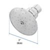 45059 - Regadera redonda metálica 3" sin brazo, Foset Aqua