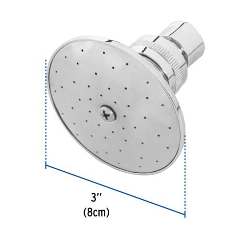 45059 - Regadera redonda metálica 3" sin brazo, Foset Aqua