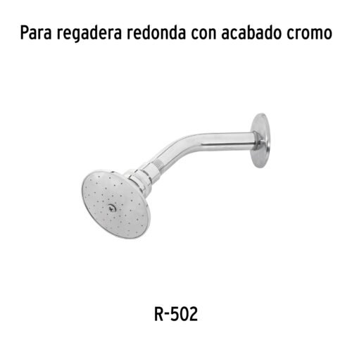 45059 - Regadera redonda metálica 3" sin brazo, Foset Aqua