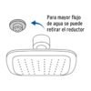 45065 - Regadera cuadrada 3-3/4" brazo y chapetón de acero, Basic