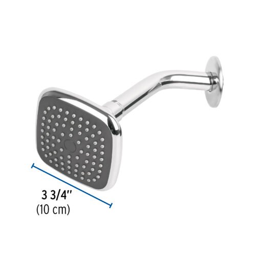 45065 - Regadera cuadrada 3-3/4" brazo y chapetón de acero, Basic