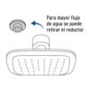 45066 - Regadera cuadrada de ABS 3-3/4" sin brazo, Foset Basic