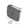 45066 - Regadera cuadrada de ABS 3-3/4" sin brazo, Foset Basic