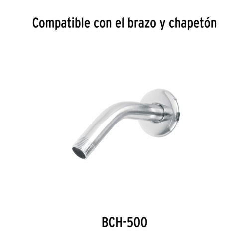 45066 - Regadera cuadrada de ABS 3-3/4" sin brazo, Foset Basic
