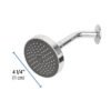 450673 45067 - Regadera redonda 4-1/4" brazo y chapetón de acero, Basic