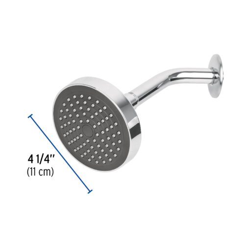 450673 45067 - Regadera redonda 4-1/4" brazo y chapetón de acero, Basic